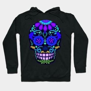 Day of the Dead | Sugar Skull | Felt Texture Style Hoodie